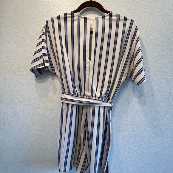 Anthropologie Greylin Blue Striped Josie Romper Shorts Size XS - Picture 13 of 15